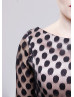 Black Taffeta Polka Dot Lace Mother Of The Bride Dress 